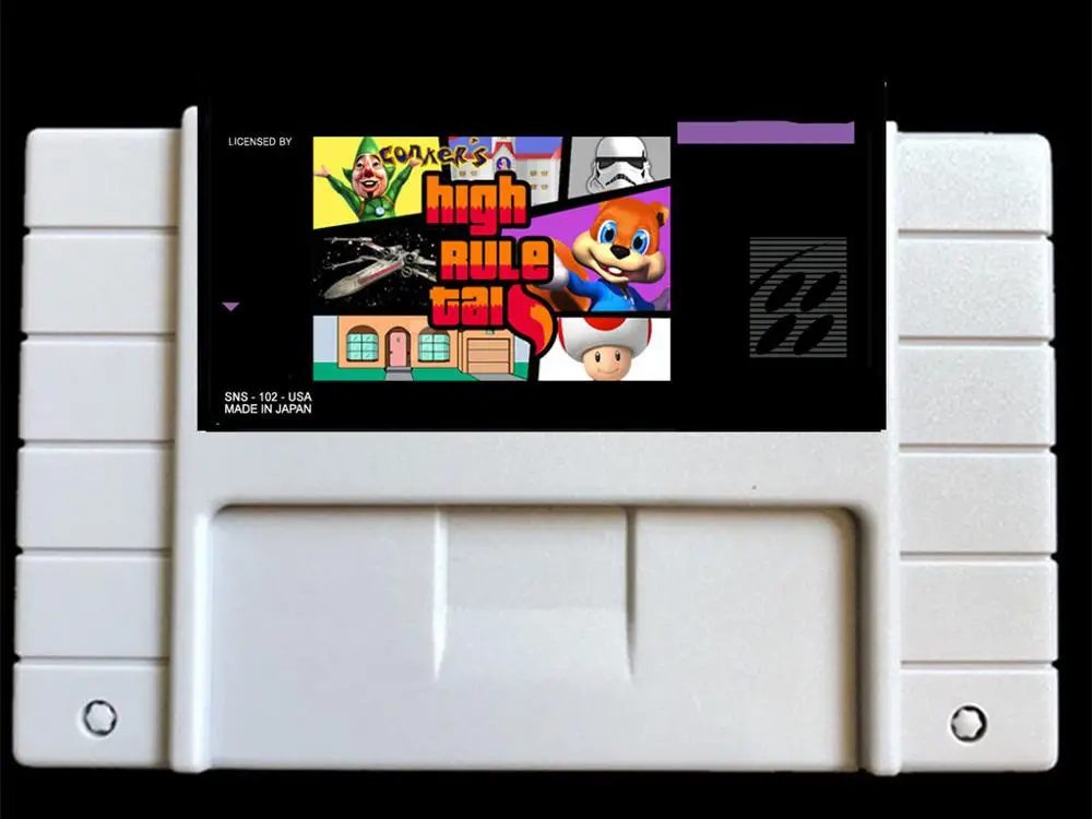 Игровая карта Conkers High Rule Tail USA- NTSC version 46 Pin для ретро-консоли видеоигр! | Электроника