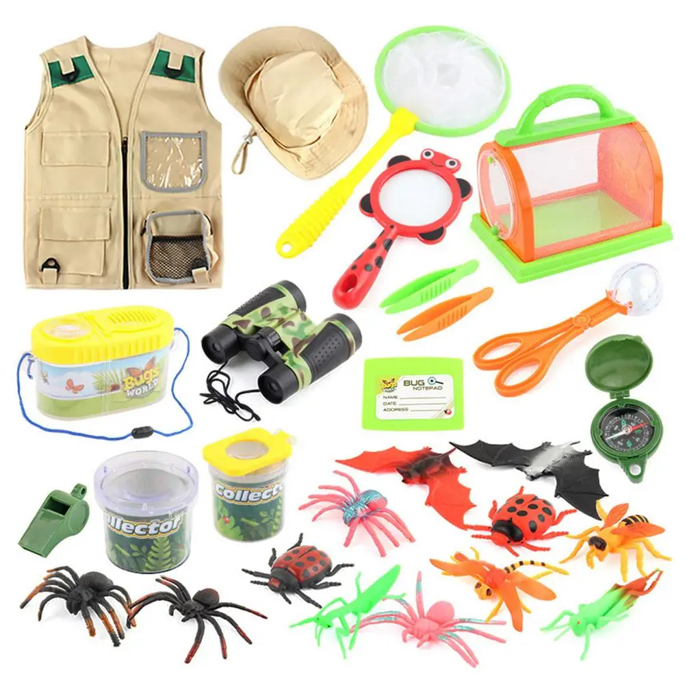 Outdoor Explorer Kit Bug Catcher Kit with Binoculars Compass, Flashlight 