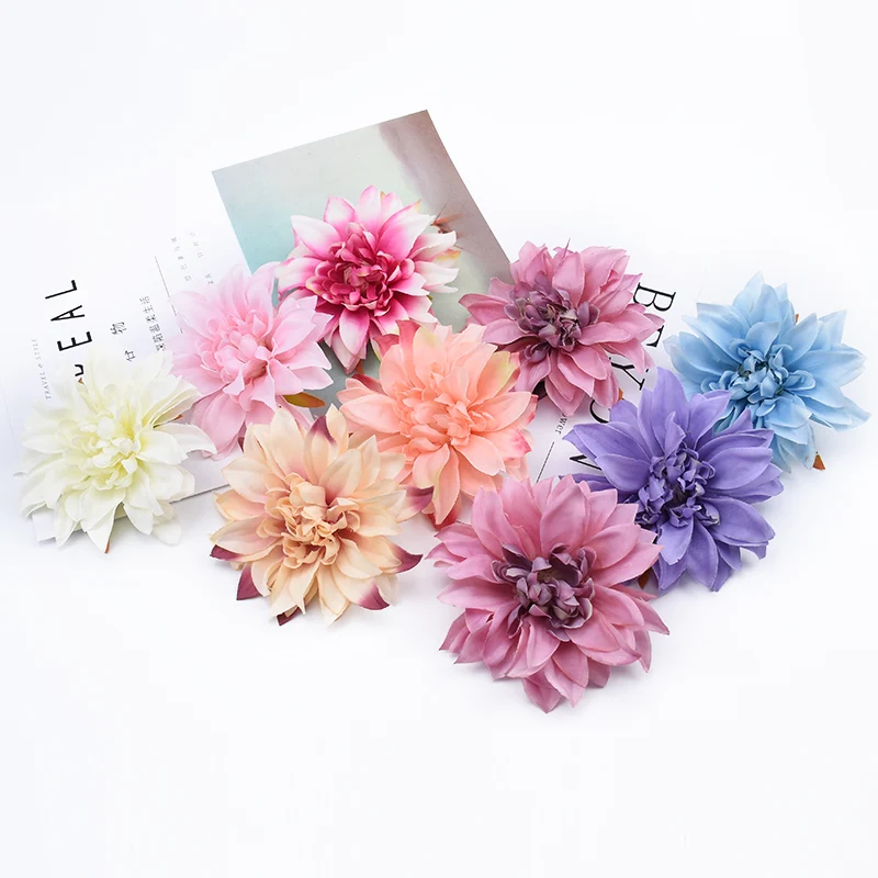 실크 거베라 장식 꽃 화환, 홈 장식 액세서리, 웨딩 신부 클리어런스, 인공 꽃, 5 개, 10 개