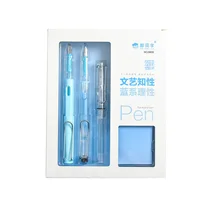 

New style replaceable ink sac fountain pen 3 boxed fountain pen set sketching signature practice student fountain pen wholesale