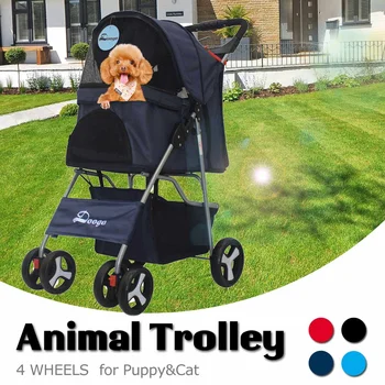 

2019NEW Pet Stroller Teddy Puppy Out Trolleys Small Cat Foldable Stroller Lightweight Dog Supplies Top Selling Product In 2019