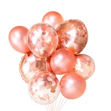 

Rose Gold Confetti Latex Balloons Round Foil Helium Balloon Wedding Birthday Party Decorations Kids Favors Baby Shower Supplies