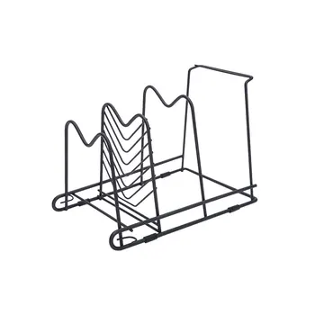 

1pc Multi-layer Kitchen Shelf Cutting Board Rack Pan Pot Cover Storage Rack Kitchen Organizer
