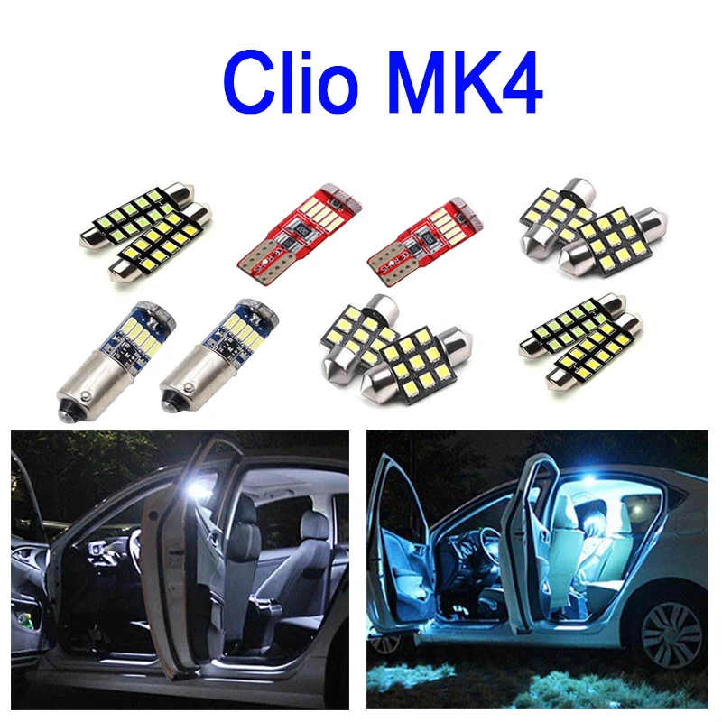 

7pc x Error Free For 2013-2017 Renault Clio 4 IV MK4 Hatchback Grandtour Estate LED Bulb Interior Reading Trunk Light Kit