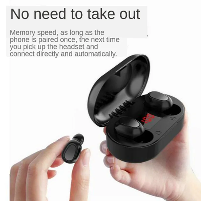 L22 Bluetooth 5 0 Earphones TWS Fingerprint Touch Headset HiFI Stereo In Ear Earbuds Waterproof LED Displayer Wireless For Sport