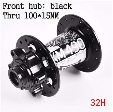 front 15x100MM 32H Koozer XM490 ступицы 4 подшипника MTB горный велосипед концентратора сзади 10*135 мм QR100* 15 12*142 мм через 28/32/36 отверстиями дисковый тормоз велосипедные ступицы XD - Цвет: front 15x100MM 32H