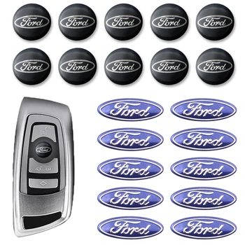 

10PCS Auto Logo Badge Stickers Keychain for Fords Focus MK 1 2 3Automobile Sticker of Car Key Ring Decoration cars Accessories