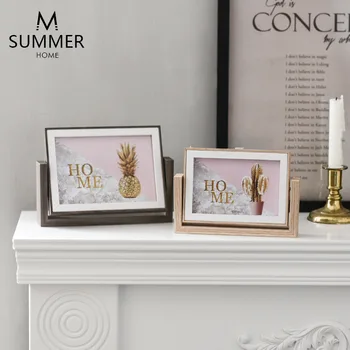 

Creative European Solid Wooden Photo Frame Innovative 6 Inch 7 Inch Photo Frame Home Desk Decoration