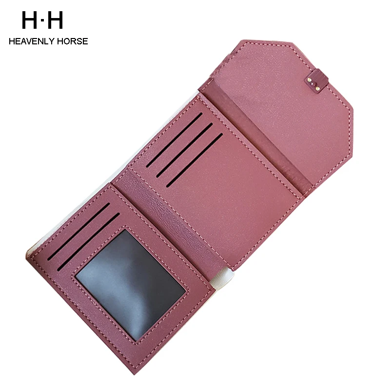 

Ins Womens Small Purse Female Short Paragraph Simple Student Folding Sen Fresh Coin Wallet Card Package