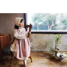 Хлопковое льняное платье для девочек; розовое милое платье принцессы без рукавов для маленьких девочек; повседневное модное платье; сезон лето-весна-осень