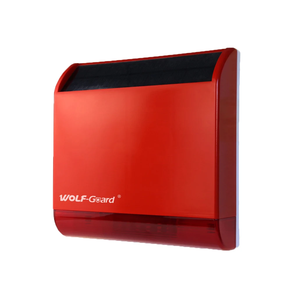 US $63.89 WolfGuard Solar Flash Siren Alarm 105dB Outdoor AntiTamper EnvironmentnbspProtection Home Security Burglar System Kit 433MHz