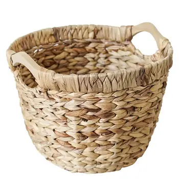 

1 Pc Creative Flower Storage Basket Flower Holder American Woven Container Ellipse Garden Basket For Home Desktop Garden