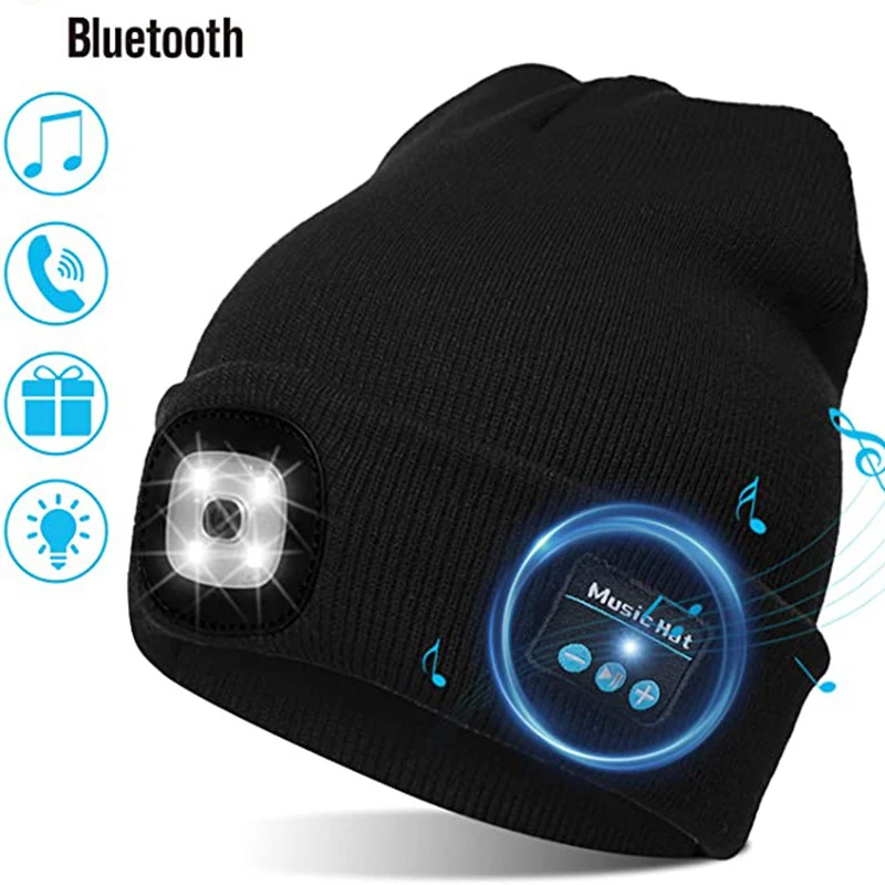 Bluetooth Earphone Music Hat Winter Wireless Headphone Cap Headset with Mic Sport Hat
