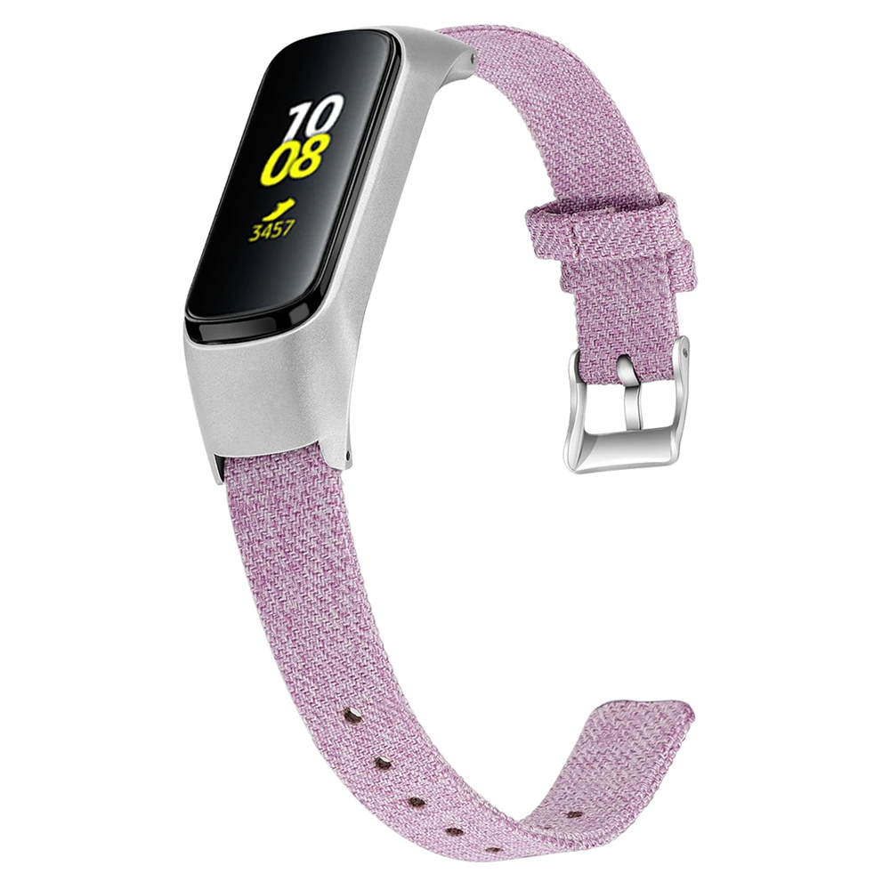 Сменный холщовый ремешок для samsung Galaxy Fit-E Smartwatch ремешок для часов+ металлический каркас браслет ремни для Galaxy Fit-E