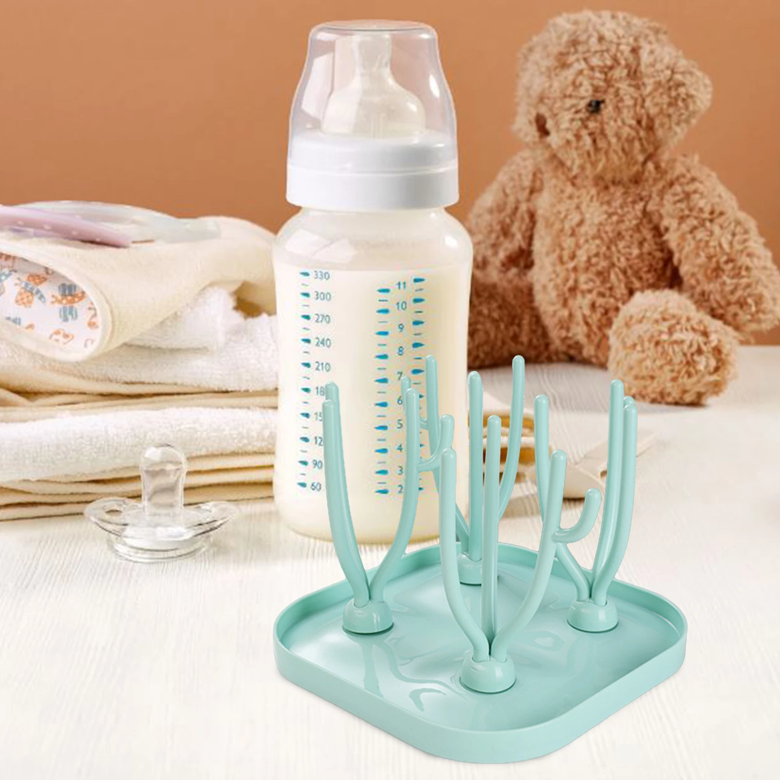 Baby Bottle Dry Rack Multi-functional Removable Drying Rack Infant Pacifier Bottle Drain Cleaning Dryer Storage