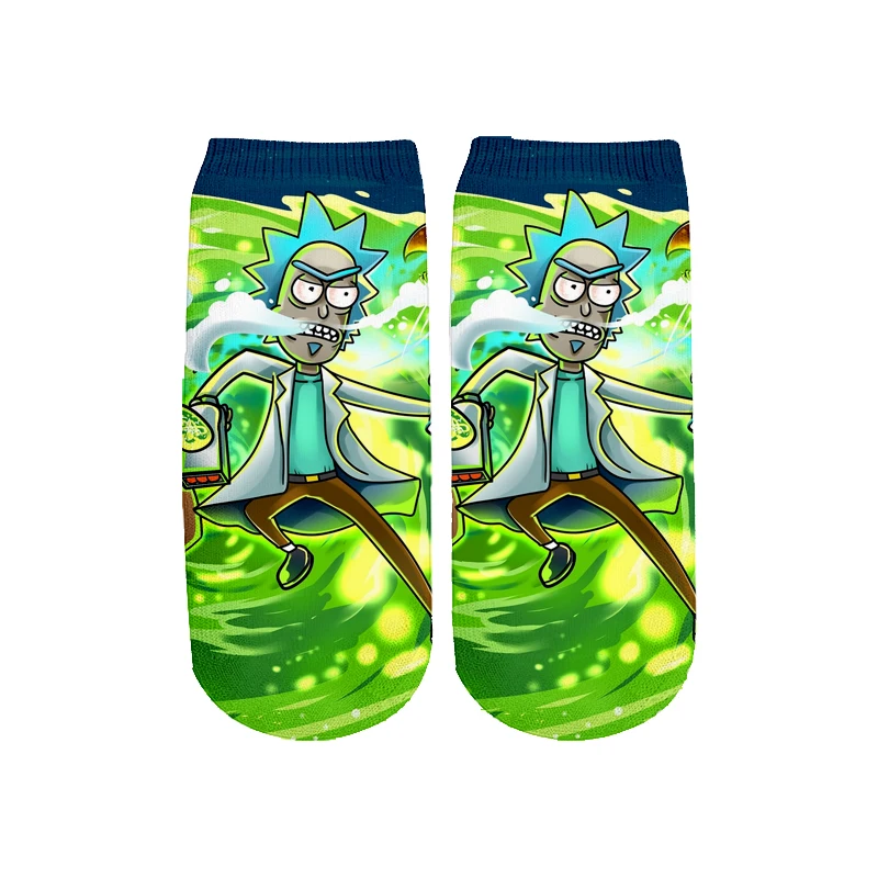 Новейшие Rick and Morty 3D печатных мультфильм милые короткие носки для мужчин женщин harajuku корейские носки RS-009 - Цвет: 13