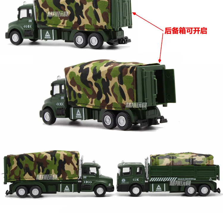 Сплав колесница Военная грузовая Игрушечная модель грузовика воин Музыка флэш особенности стиль
