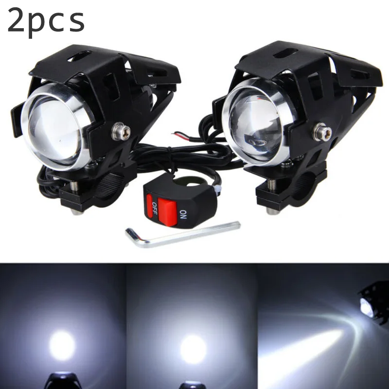 

2Pcs/Set 125W Motocycle LED Headlight U5 High Low Beam 6000k Replacement Lamps