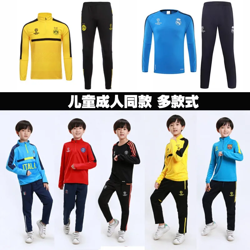 

Children's Football Clothes Suit BOY'S Autumn And Winter Long Sleeve Football Training Wear Sports Running Tournament Appearance