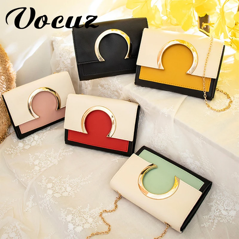 

VOCUZ bag women shoulder bag crossbody Round hole design All match purses luxury bag handbags bags for women 2020mini summer bag