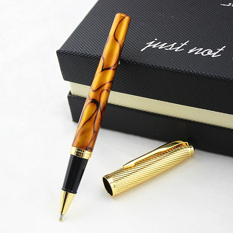 Шариковая ручка dika wen матовый цвет Ручка-роллер с золотой клип высокое качество металла шариковые ручки с подарком Чехол ручка подарка