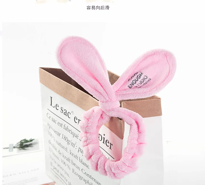Wholesale 6pc/lot Cute rabbit ears mask wash hair band cartoon bunny hair band wash wash hair band