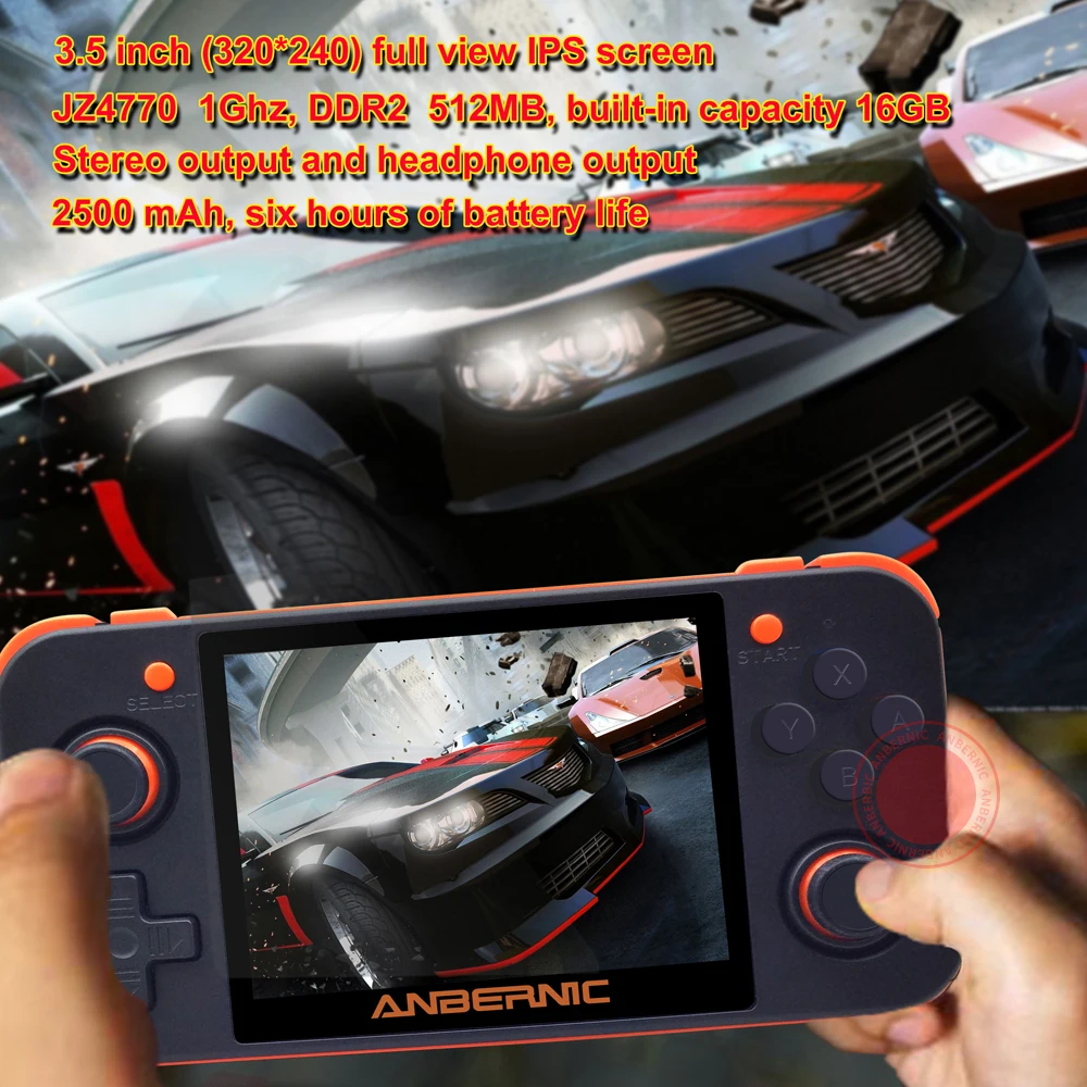 New Retro Game Rg350 Video Game Handheld Game Console Mini 64 Bit 3.5 Inch  Ips Screen 16g Game Player Rg 350 Ps1 Rg350m - Handheld Game Players -  AliExpress
