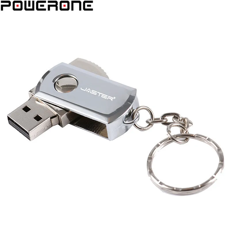 POWERONE металлический вращающийся usb флеш накопитель 2 0 pendrive 4 ГБ 8 16 32 64 Гб карта