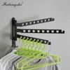 Aluminum Black Clothes Rack Swivel Folding Clothes Hanger Rack Dryer Balcony Drying Rack For Clothes Hanger Wall Mounted WB3017 1