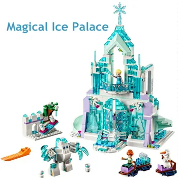 

701pcs 25002 Dream Princess Magical Ice Palcae Set Model Building Blocks Gifts Toys Compatible Lepining Friends