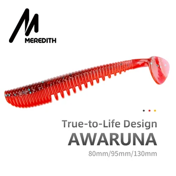 

MEREDITH Awaruna Fishing Lures 8cm 9.5cm 13cm Artificial Baits Wobblers Soft Lures Shad Carp Silicone Fishing Soft Baits Tackle