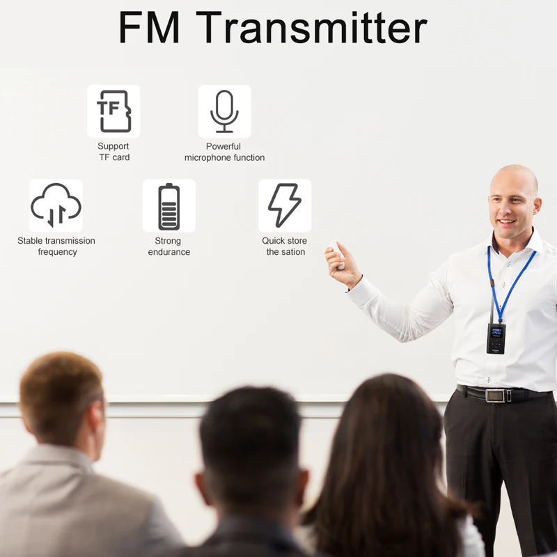 Беспроводной fm передатчик RETEKESS TR504 0 6 Вт MP3 портативный для церкви автомобиля