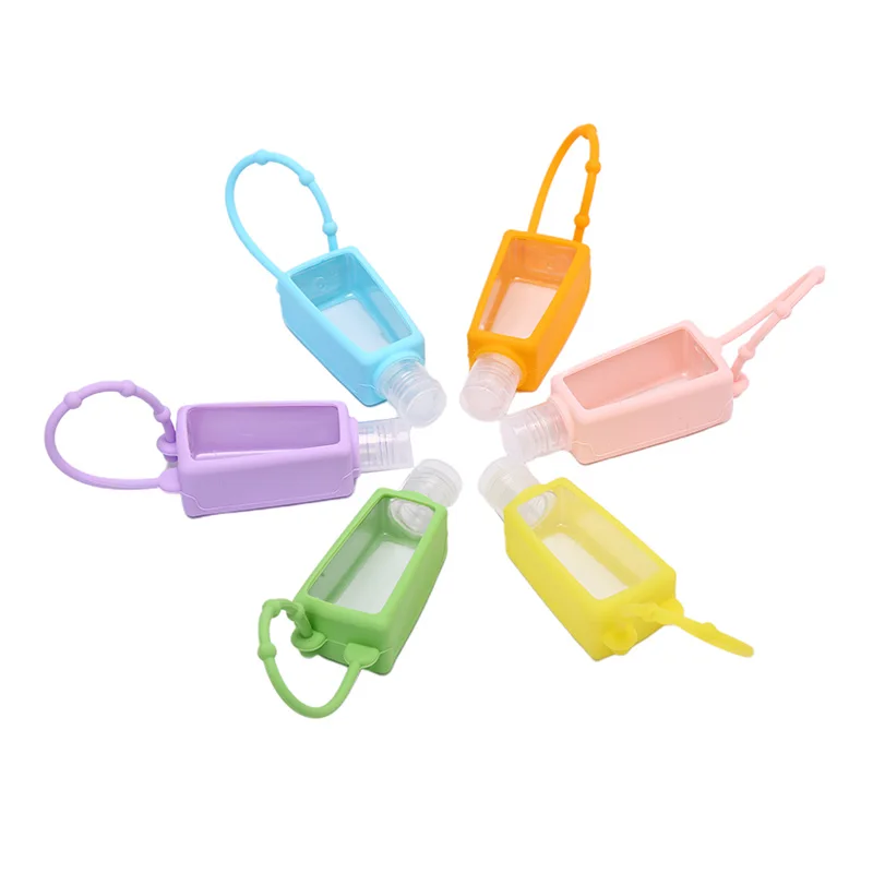 1pcs 30ml Silicone Safe Gel Mini Hand Sanitizer Disposable No Clean Detachable Cover Travel Portable Hand sanitizer Holder New