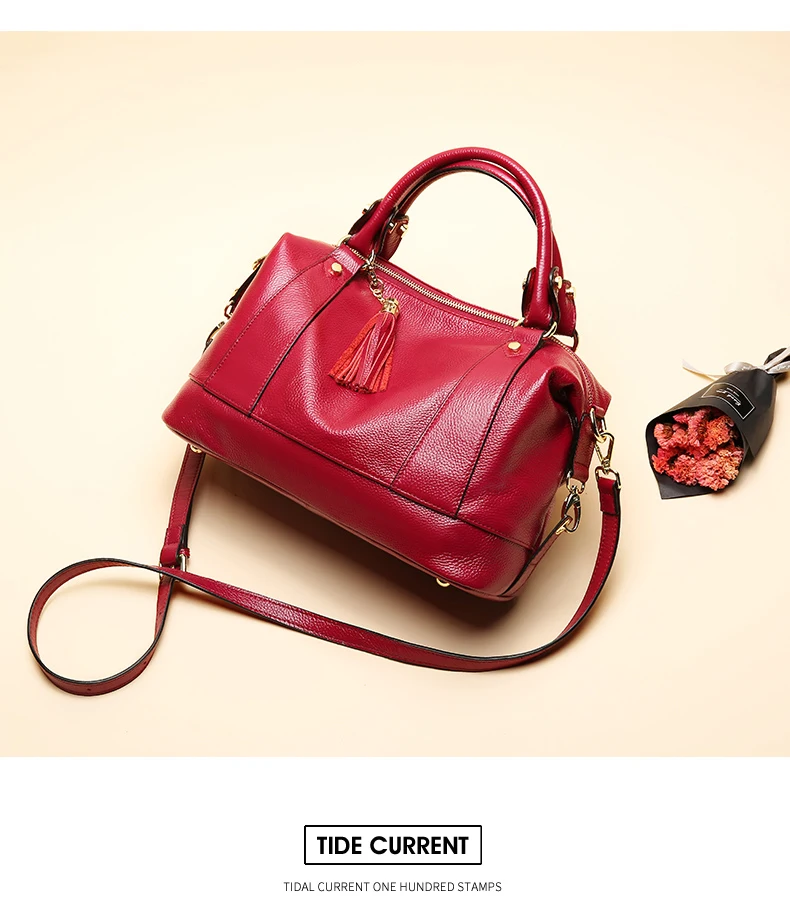 New Fashion Genuine Leather Women Tote Bag Vintage large capacity Female Crossbody Bag Luxury High Quality Ladies Handbag
