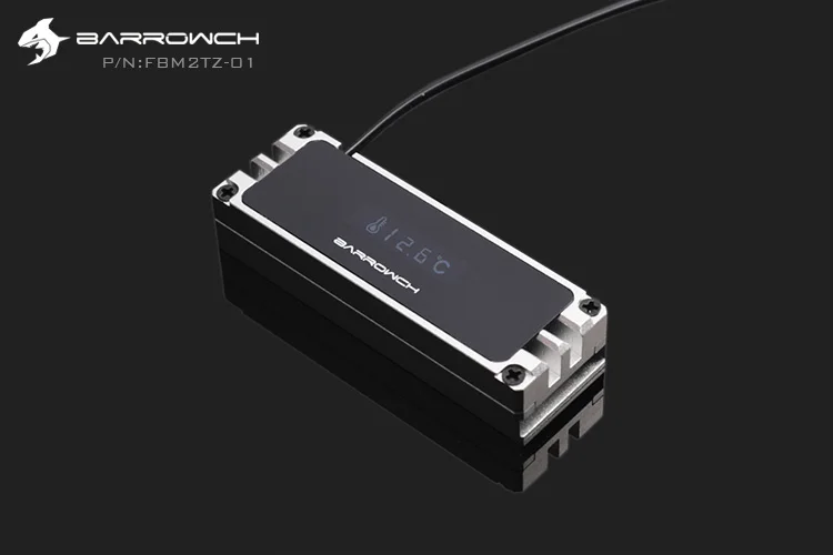 Barrowch кулер для воды M.2 SSD Полный алюминиевый сплав цифровой дисплей твердотельные накопители теплоотвод комплект - Цвет лезвия: Silver