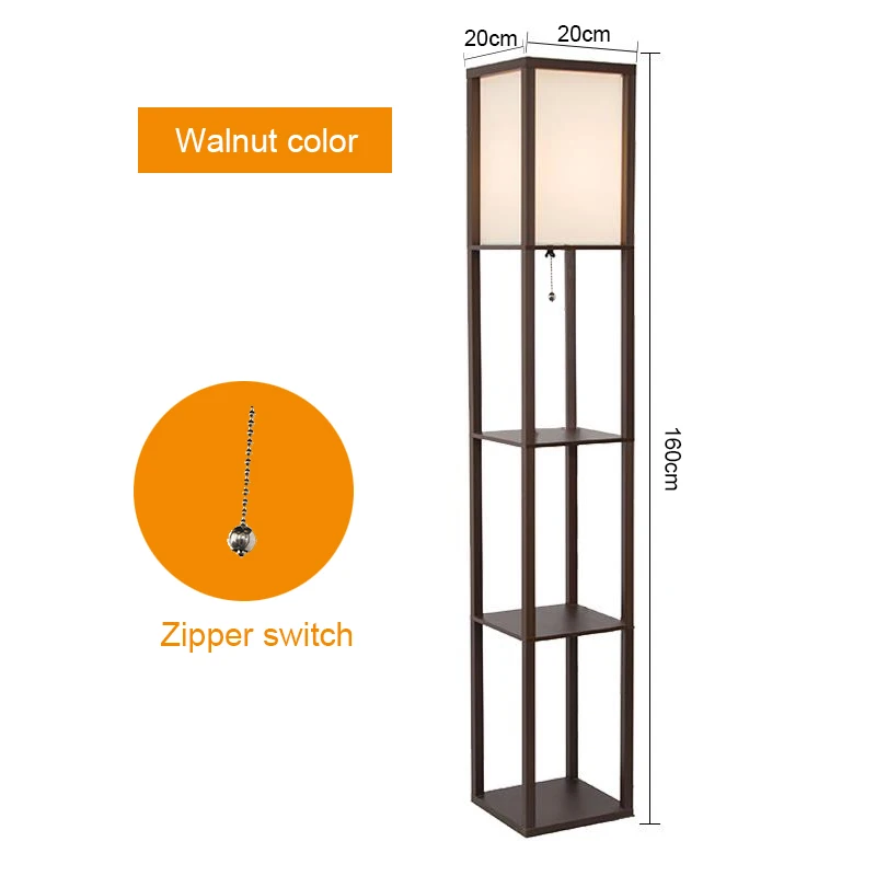 Walnut color Maxwell светодиодный напольный светильник Современный Азиатский стиль напольный светильник с мягкими рассеянными белыми оттенками деревянный каркас полка Домашний Светильник ings - Цвет абажура: Walnut color