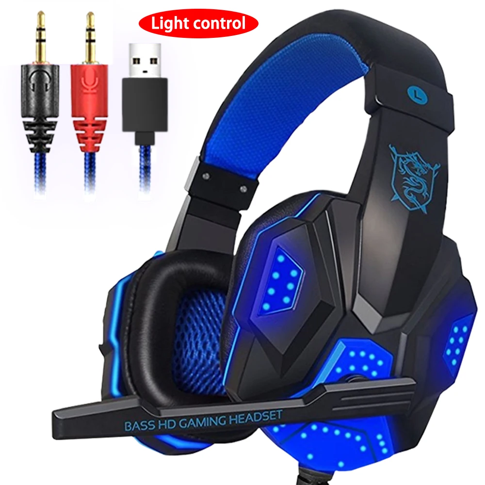 2020 Surround Stereo HiFi Pro Gaming Headset with HD Mic For PS4 XBOX ONE XBOX 360 PC Games Computers Game Virtual Sound Gamer