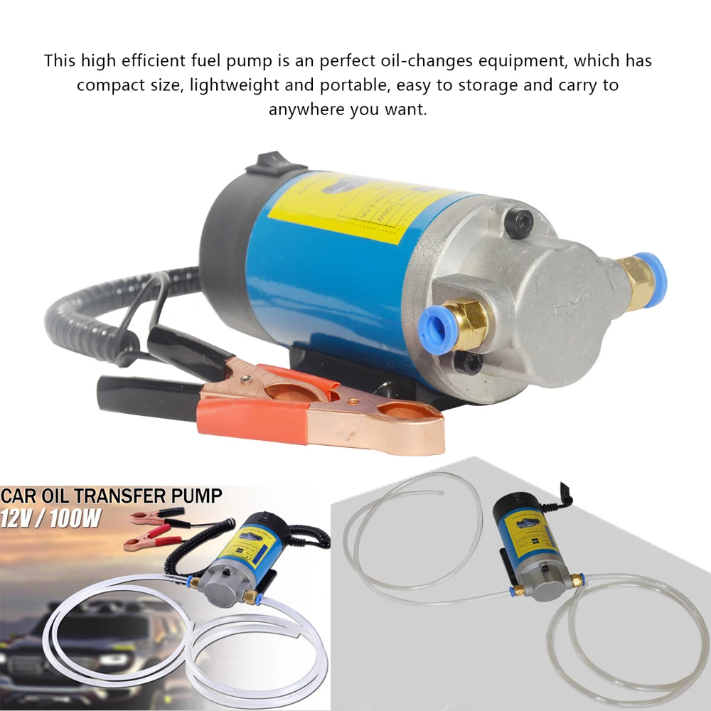 12 V 100W Portable Suction Pump Electric Oil Transfer Extractor Fluid Siphon Tool for Car Motorbike | Обустройство дома