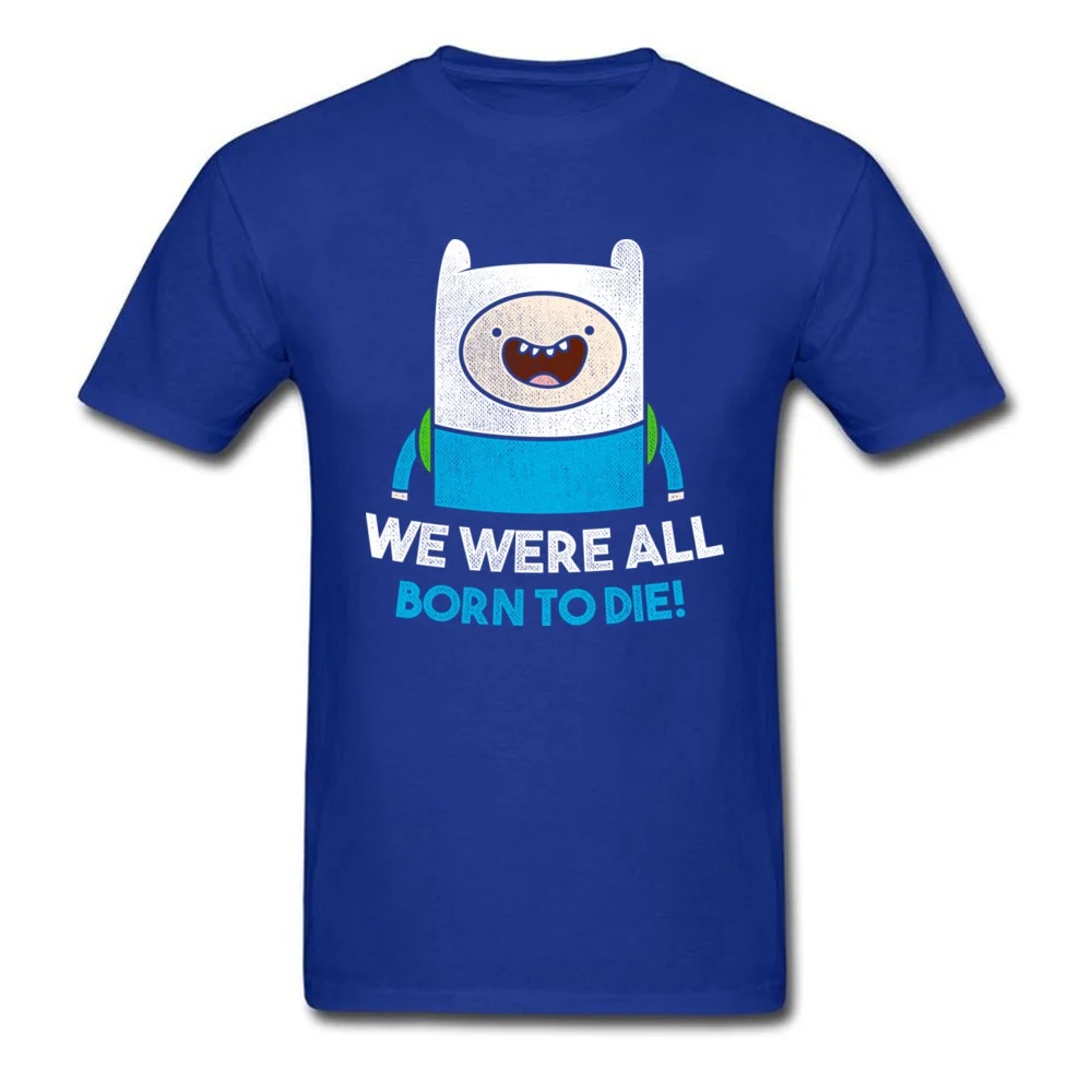 Born_to_die_5194 Summer Fall 100% Cotton O Neck Tops Shirts Short Sleeve Classic Tee Shirts High Quality Printed T Shirt Born_to_die_5194 blue