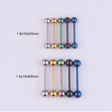 Palline Piercing Acrilico Set 49 Pezzi Piercing In Acciaio Inox E Acrilico - Barre Industriali Per Capezzoli, Lingua E Orecchie Piercing Orecchio Acciaio Chirurgico - Foto 5