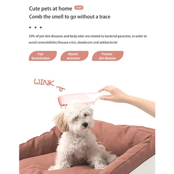 

1 Set New Fashion Cat Dog Massage Comb Automatic Hair Removal Brush Antibacterial Ozone Pet Supplies
