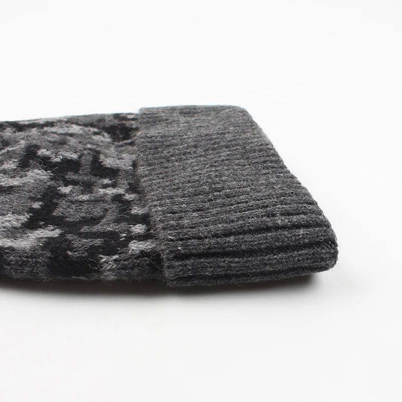 Мужские зимние вязаные шапочки Skullies камуфляжная набивная теплая ветрозащитная уличная модная шапка