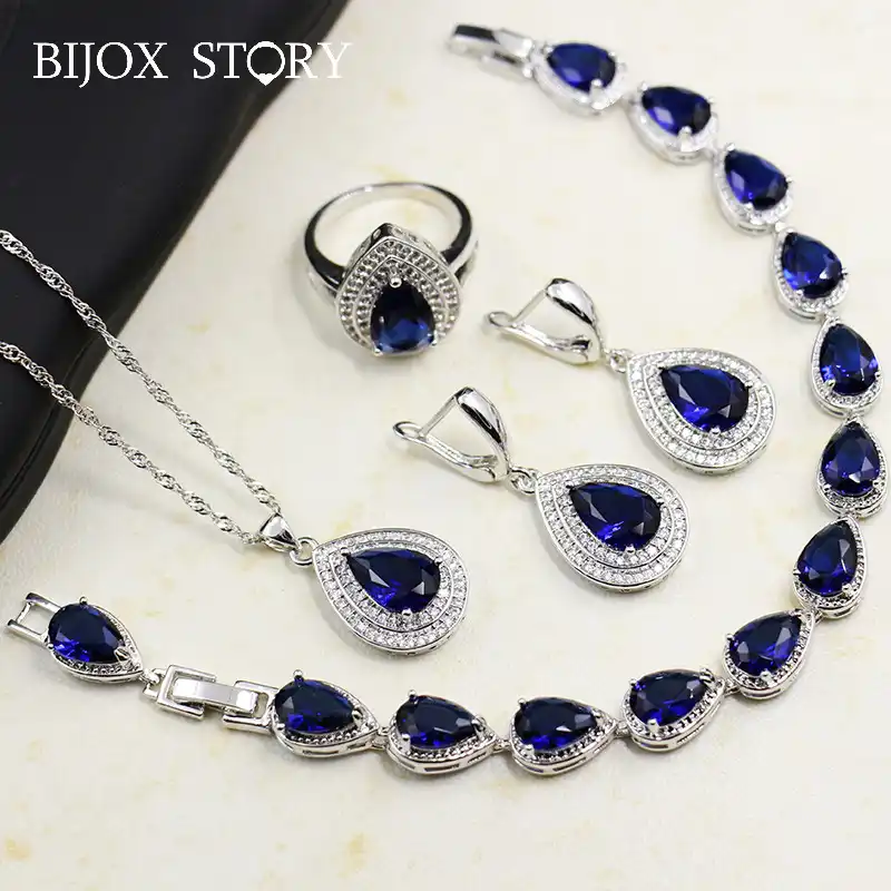 Sapphire Jewellery Set Online, 57% OFF 