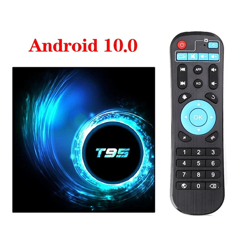 T95 Смарт ТВ приставка Android 10,0 4 ГБ 32 ГБ 64 Гб Allwinner H616 четырехъядерный 1080P H.265 4K медиаплеер 2 Гб 16 Гб телеприставка