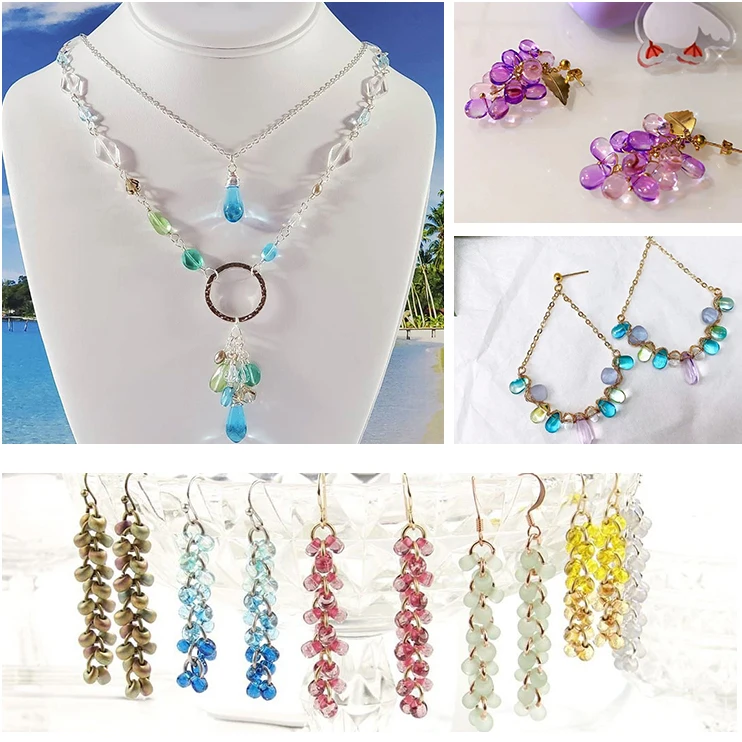 Juimtien 100pcs 12mm Glass Star Beads - Colorful Crystal Star Spacer Beads For Jewelry Making & DIY Crafts