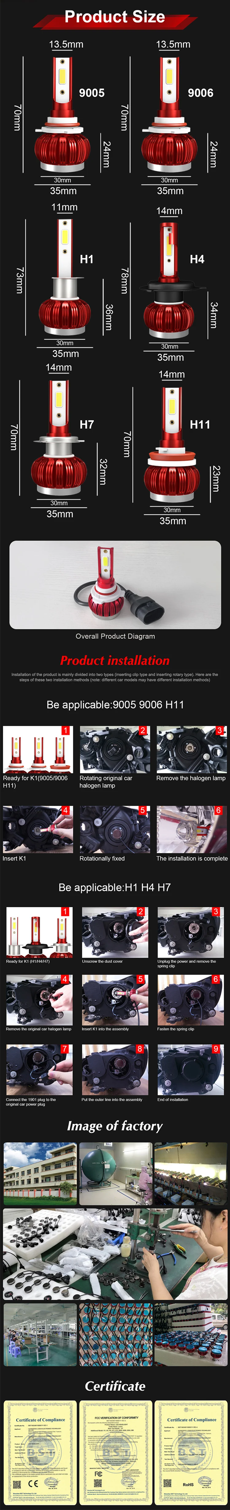 2 шт. 9005/hb3 9006/hb4 h1 h11 Авто светодиодные фары лампы 12 В 6000 К Светодиодные Автомобильные фары h4 led h7 светодиодные лампы для автомобилей Противотуманные фары вождения