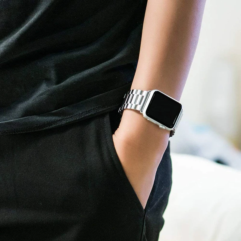 Apple watch Band 44 42 мм i watch повязки 40 38 для Iwatch аксессуары ремни для iphone 24 мм браслет из нержавеющей стали