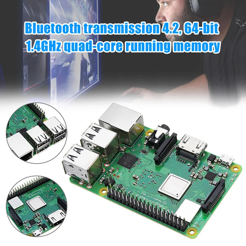 

Pi 3 B+ Motherboard RPi 3rd Generation B+ for Mini PC Computer Accessories FKU66
