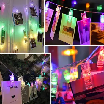 

Photo Peg Clip Durable Romantic Super Bright Fairy String Fairy Light Fairy String Light Christmas Tree Decoration Wedding