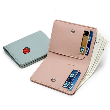 

Personality Fruit Woman's Wallet 2019 New Cute Mini Strawberry Watermelon Girl Teenager Small Purse Top Leather Wallets Purses